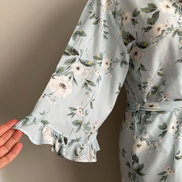 Yumi Kim Night Cap Robe in Primose Blue Size S - Picture 5 of 10
